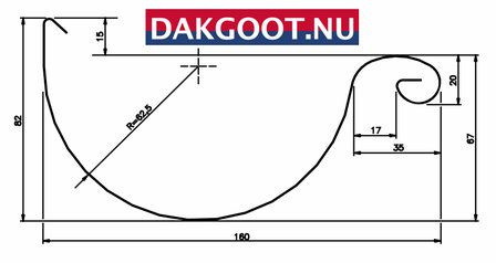 Zinken Dakgoot - Mastgoot M30 - Lang 300 cm